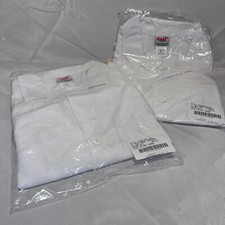 2 Pack S H Lab Coat Mens White Buttondown Size XL Brand New