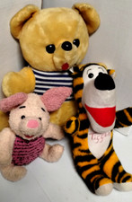 Vintage Lot of 3 Winnie the Pooh Friends Plush Stuffed Toys