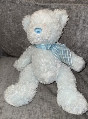 Baby Ganz 14 Inch Blue My First Teddy Bear Plush Stuffed Animal Toy Sewn Eyes