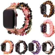 Natural Stones Agate Bangle for Apple Watch Band 40 44 41 45 46mm 49mm Bracelet
