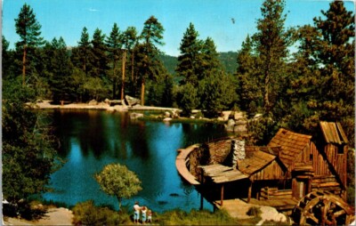 Vintage Cedar Lake Motion Pictures Filmed Postcard San Bernardino California