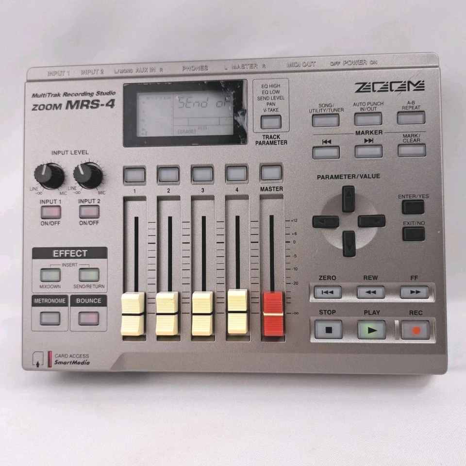 ZOOM MRS 4 Digital 4 Track Multi Track Recorder Portable Recording Studio - Image 3 of 4