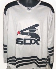 Official Chicago White Sox Men's White Retro Stitch Promo Hockey Jersey Size XL
