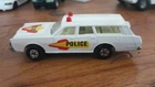 Vtg White Mercury Police Car Wagon  1971 Matchbox Superfast No. 55 EXC