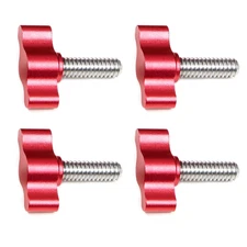 4Pcs 1/4"-20 x 3/4" Thumb Screw, Stainless Steel Standard/Coarse Thread Thumbscr