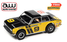 Auto World 2023 Rel. 3 Rally World Stage ' 70 Datsun Yellow 510 Fits AFX SC393