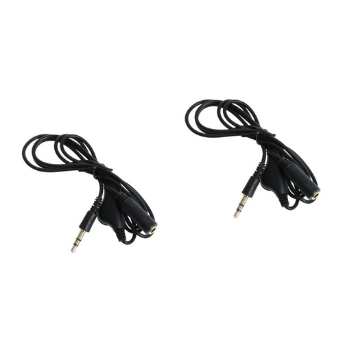 Paquete de 2 cables de extensión de audio auriculares cable volumen 1M - Imagen 10 de 12
