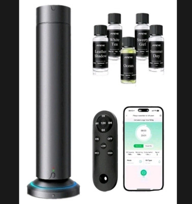 FITEYE Oil Diffuser, App Control, Black, 150 mL Aromatherapy Scent Diffuser