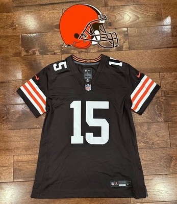 Joe Flacco Cleveland Browns Number 15 Jersey Women s Large Brown Dawg Pound