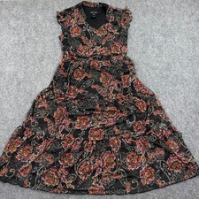 Kate and Lily Women's Black Floral Paisley Tiered Maxi Dress Size 8 VTU001887RS