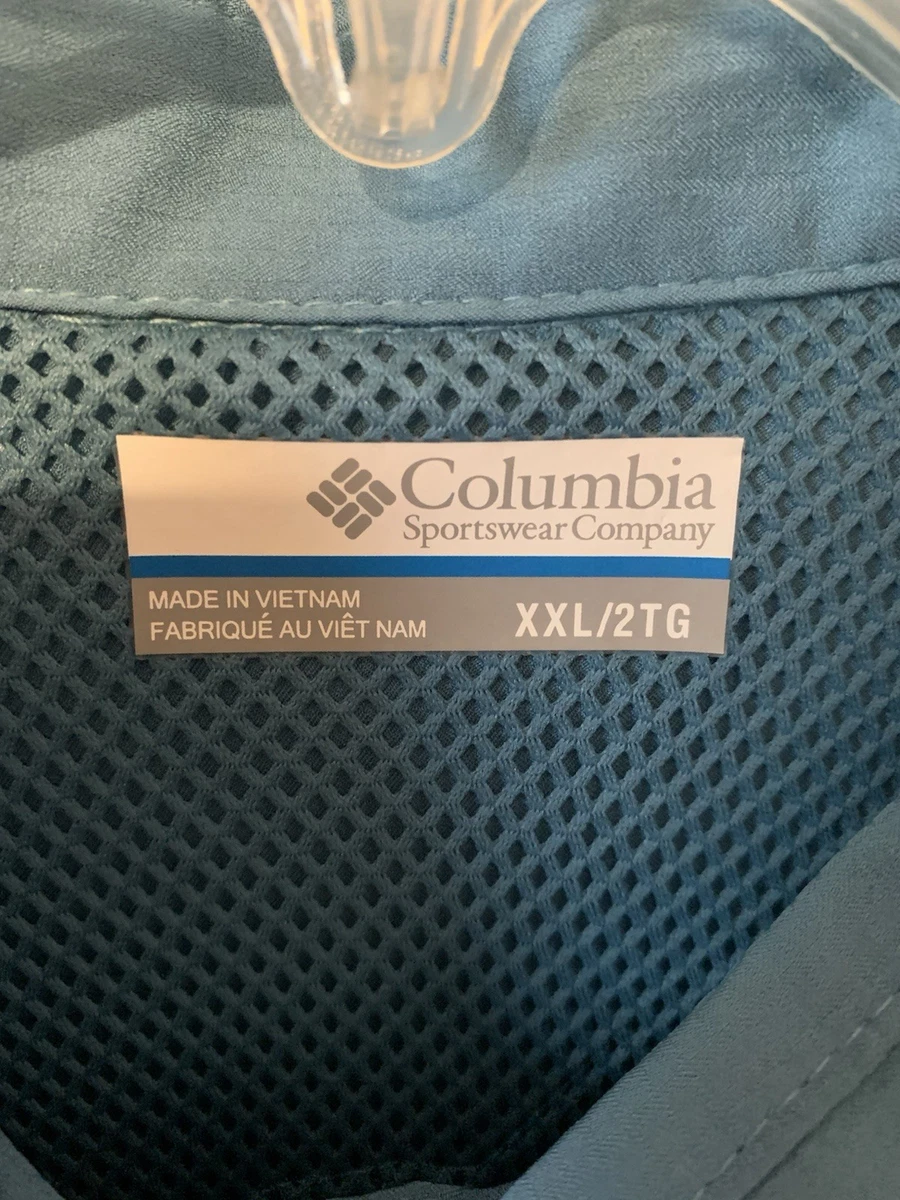 Camisa de pesca Columbia PFG manga larga para mujer XXL verde azulado omni tono