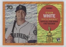 2021 All-Star Rookie Cup Base Statue Orange Holofractor 12/25 Evan White 0r2f
