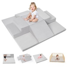 6-Piece Foam Climbing Blocks for Toddlers, Climb and Crawl Soft Foam Play Set...
