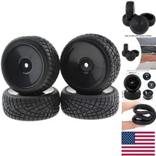 4PCS 1:10 Scale RC Tires with 12mm Hub - High Traction Touring Racing Set