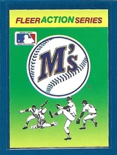 1990 Fleer Baseball Action Series Team Stickers Seattle Mariners