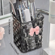 Clear Acrylic Makeup Brushes Storage Box Desk Cosmetic Organizer Lipstick Storag
