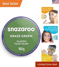 Grass Green Face  Body Paint, 0.66oz - Non-Toxic, Easy Application for All Ages