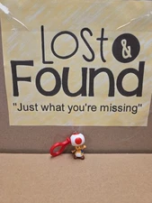 Used Nintendo Super Mario Figure Toad Red Clip Keychain 2008 *SEE PICS 