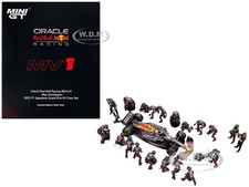 RED BULL RB19 #1 VERSTAPPEN F1 JAPAN GP W/PIT CREW SET 1/64 BY MINI GT MGTS0014