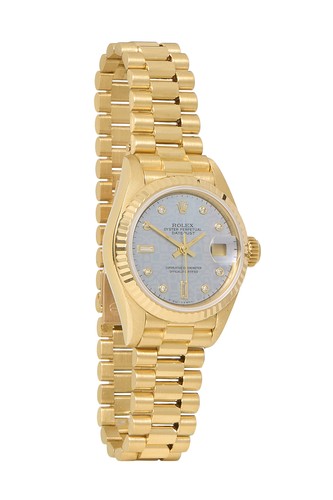 Rolex Blue Dial 18K Yellow Gold Datejust 69178 26mm - WGACA