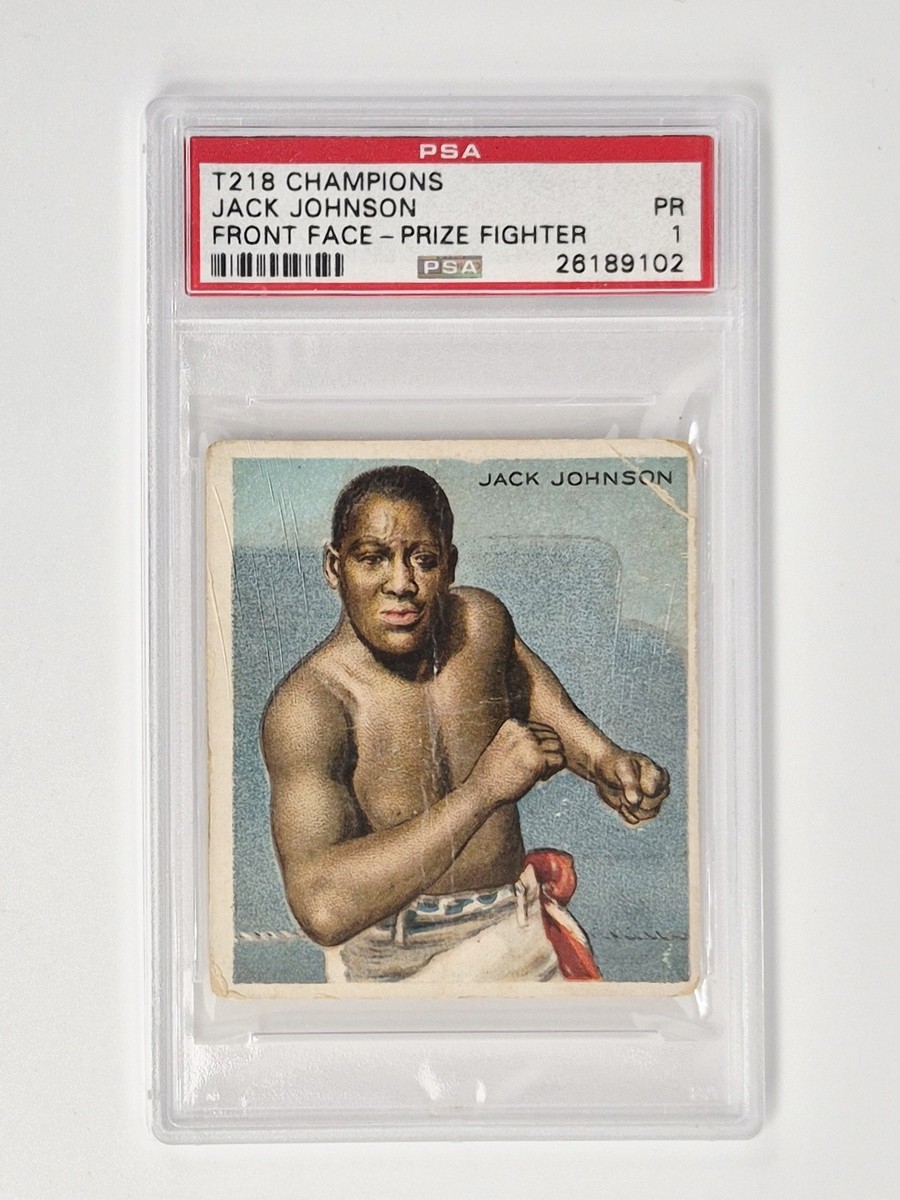 PSA GRADED RC 1910 T218 Mecca Champions Jack Johnson Front Face
