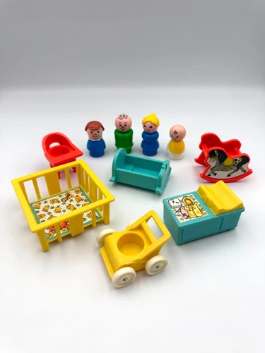 Vintage 1972 Fisher-Price Little People Nursery Set-Complete, No Packaging