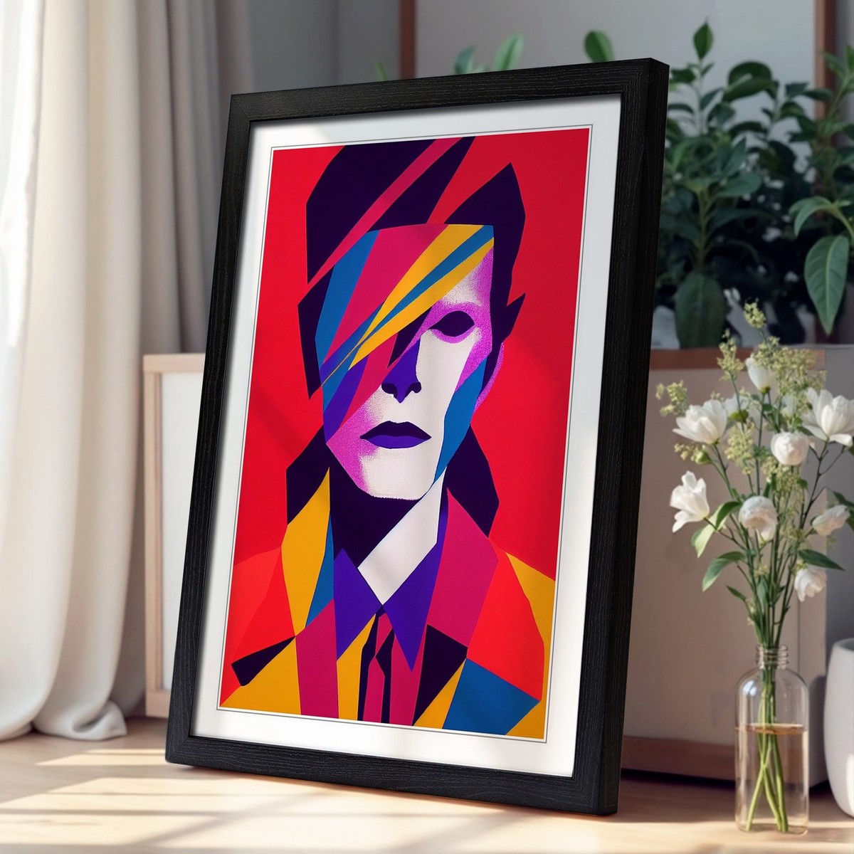 新品A1サイズ DAVID BOWIE アートポスター David Bowie Abstract Framed Wall Art Large Canvas Print Home Decor