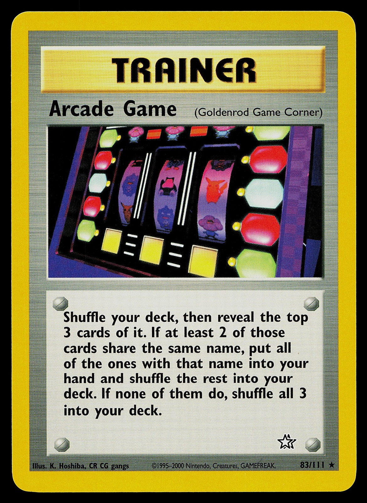 Pokemon Card - Arcade Game (Goldenrod Game Corner) Neo Genesis 83/111 Rare