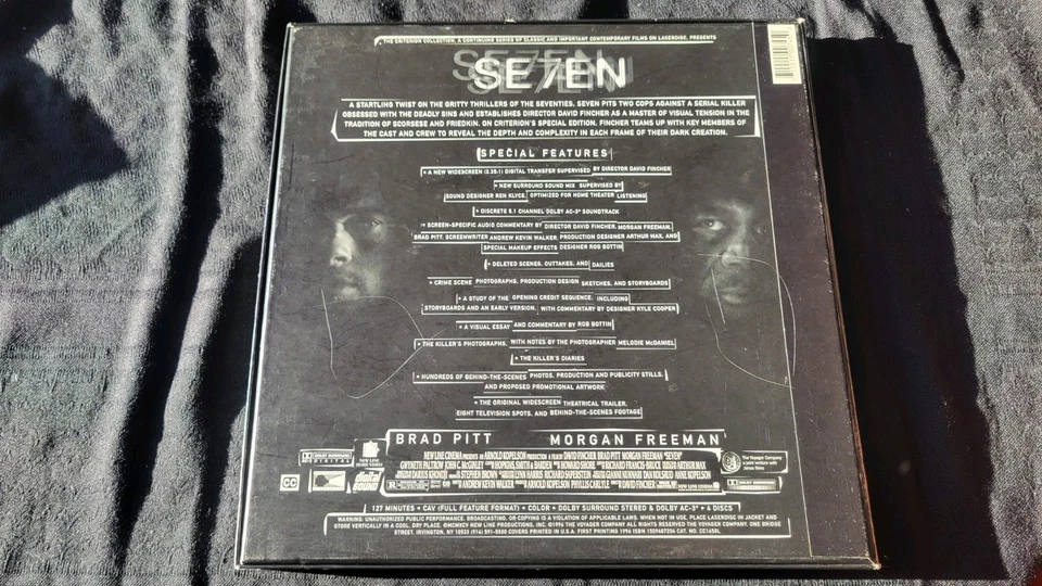 Seven Criterion Collection Widescreen Laserdisc Box Set Fincher Brad Pitt - Image 2 of 4
