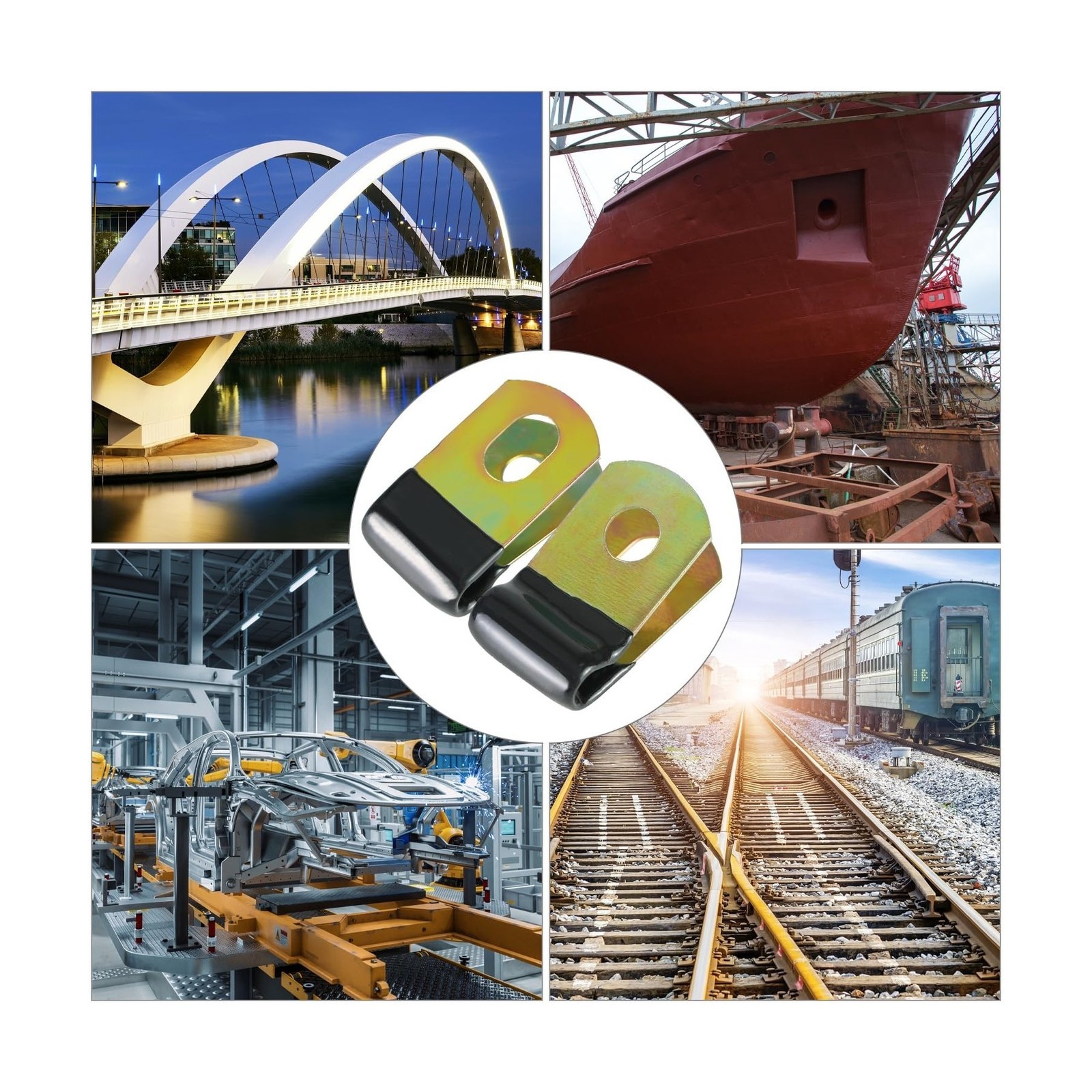 QWORK Brake Line Clip Set for 3/16" Tube, Cushioned Clip, 20 Pcs Steel Clips ...