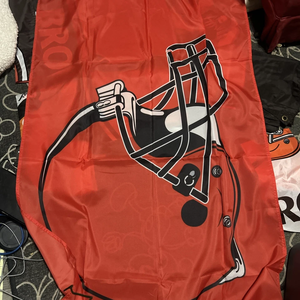 Lote de banners bandeiras com foto assinada futebol americano NFL Cleveland Browns pacote de fãs - Imagem 4 de 4