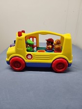 Playskool Hasbro School Bus 2003 Plays Wheels On The Bus Working 3 Characters