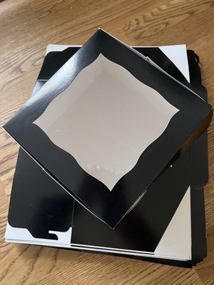 12 schwarze Bäckerei Fenster Boxen für Süßwaren Kuchen, Kekse & Geschenke 7 x 7 4.''
