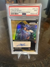 Panini Prizm Prospect Signatures Carson Benge, Carson Benge #PS-CB Gold /10 Rare