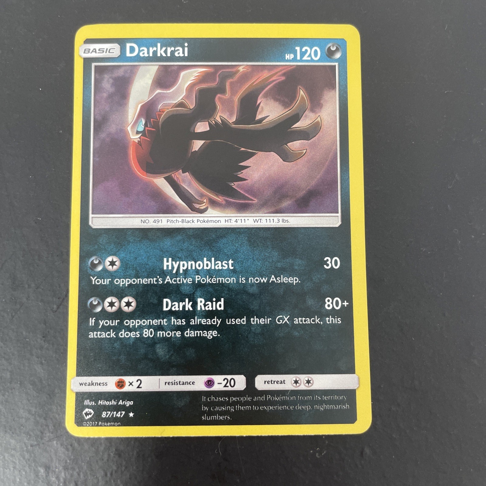 Darkrai 87/147 Holo Pokemon Card