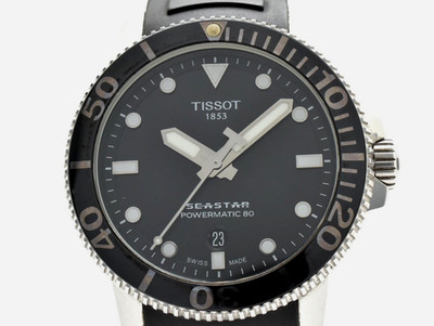 Tissot T120407A Seastar 1000 Powermatic Black Dial 42mm  Men Automatic Watch