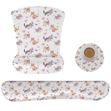 Mouse Pad Keyboard Wrist Rest Set,Ergonomic Memory Foam Mouse Pads Wrist Supp...