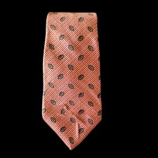VINTAGE Tommy Hilfiger Silk Tie Red Yellow Blue Geometric Pattern Made in Italy