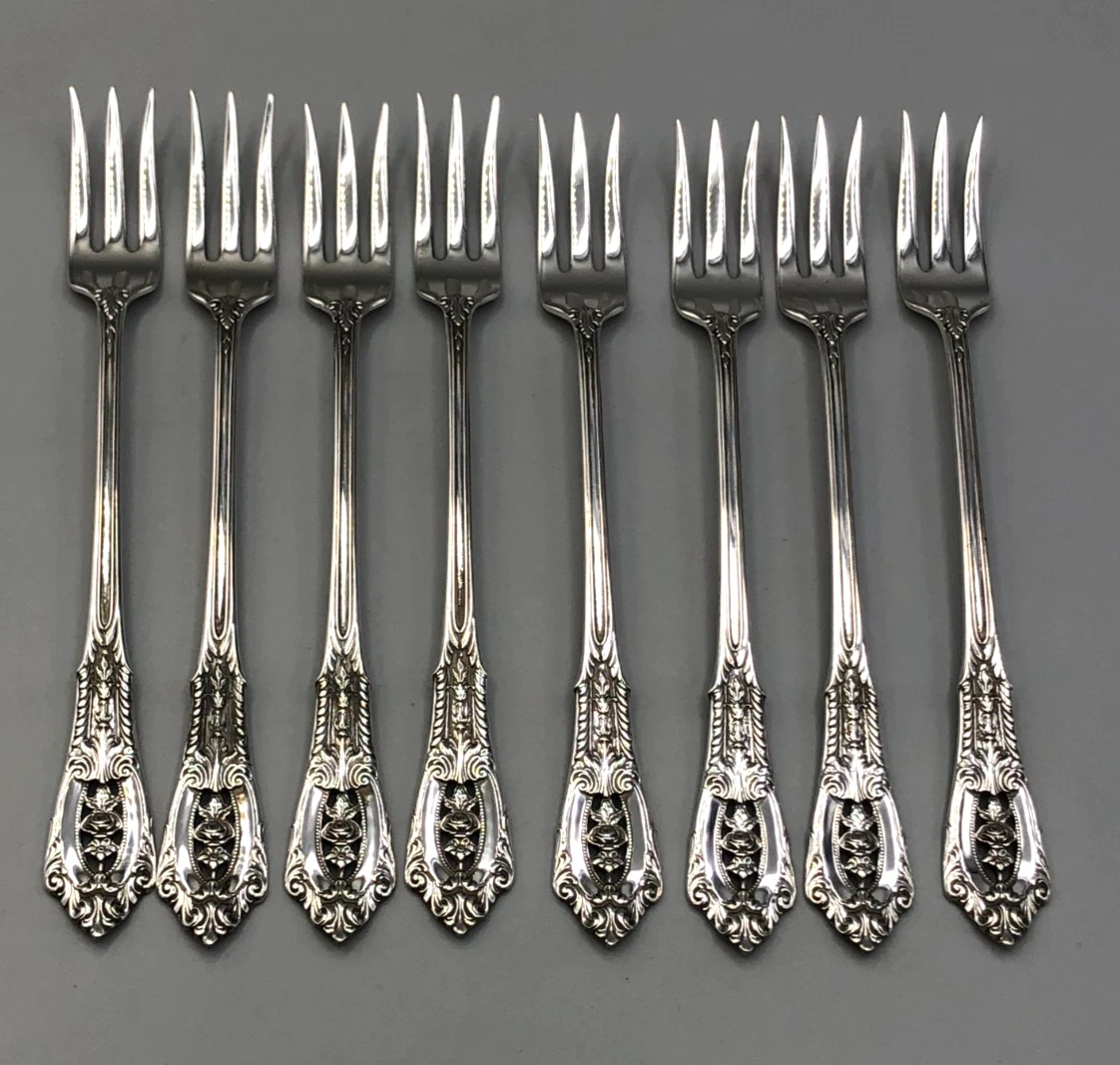 Wallace Rose Point Antique US Sterling Silver Flatware-Forks for