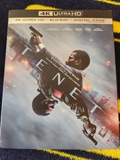Tenet 4K  Blu-ray; No Digital W/Slipcover Christopher Nolan