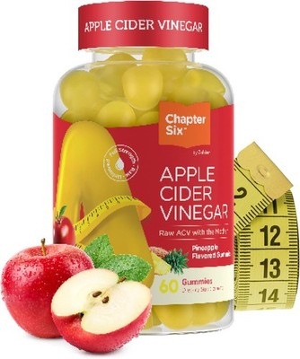 Zahler Chapter Six Apple Cider Vinegar Gummies Pineapple 250 mg 60 ct