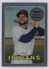 2018 Heritage High Number Hot Box Chrome Purple Refractor Yonder Alonso 1cx3