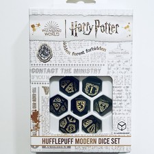 Harry Potter Hufflepuff Modern Black Dice Set 7 Q-Workshop D D RPG Tabletop