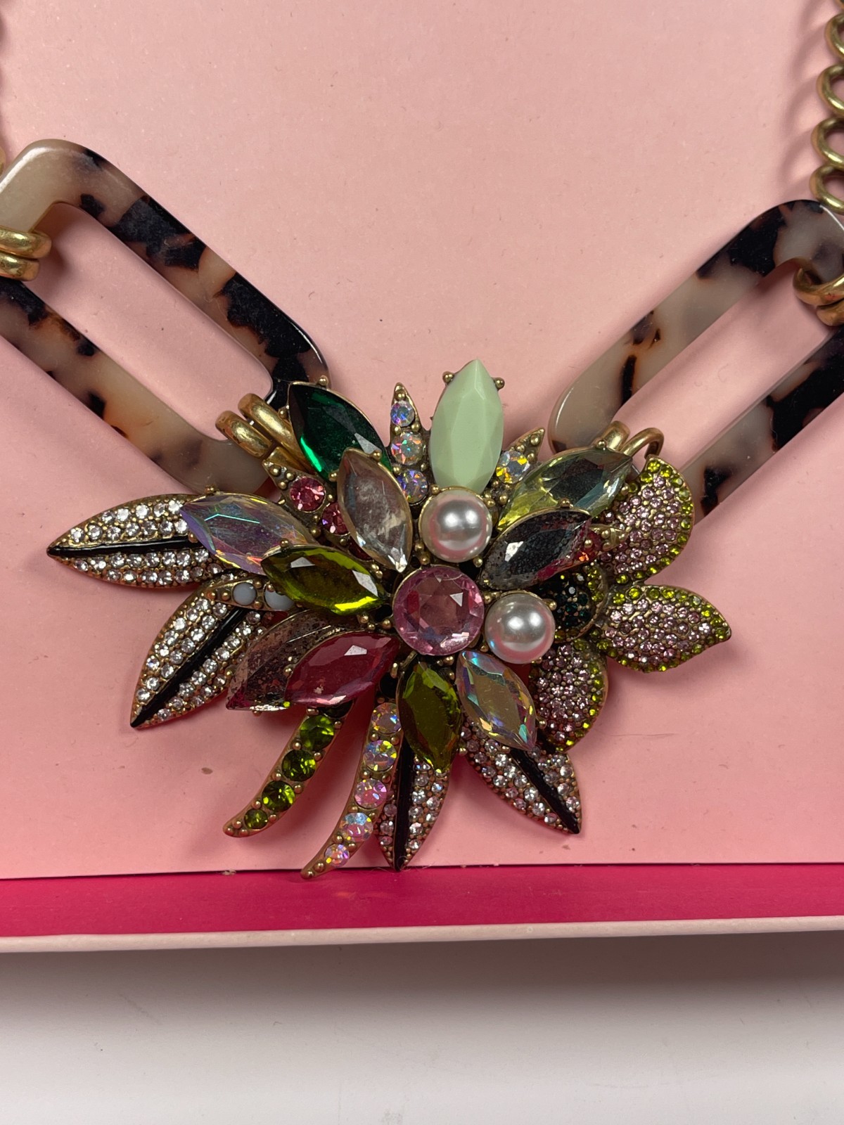 STELLA & DOT Belle Statement Tortoise Crystal Flo… - image 3