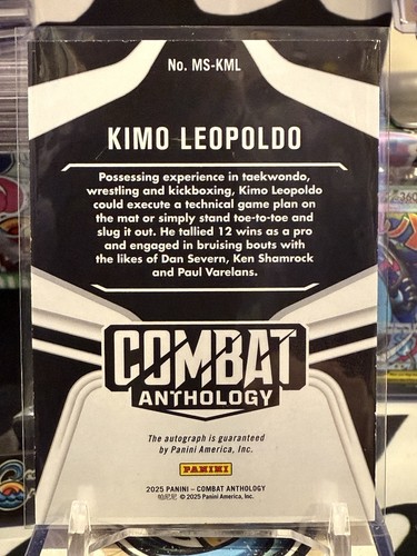 Antología de combate 2025 Kimo Leopoldo #MS-KML MMA estrellas firmas automático/49 azul T - Imagen 2 de 2