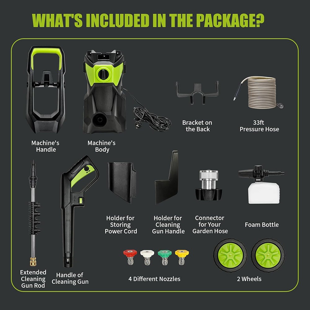 Electric Pressure Washer 5000 PSI High Pressure Washer Portable Powered Washer