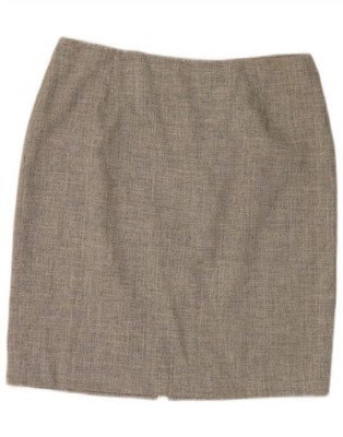 Marella Damen Bleistiftrock UK 14 Large W30 grau Viskose CP05