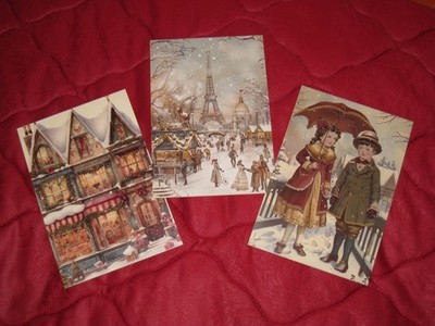 Scrapbooking- oder Junk-Journal-Karten 3er Set * Vintage Weihnachten * Nostalgie