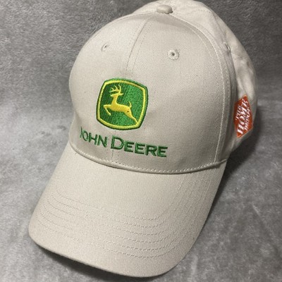John Deere Licensed Home Depot Hat Mens One Size Beige Embroidered Ball Cap