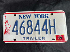 Vintage New York Liberty 🗽 Trailer License Plate NY Tag Late 1990's -NICE!!!